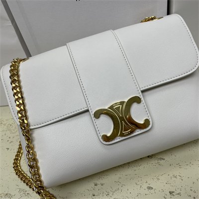 ce**e medium victoire bag in S*pple calfskin white