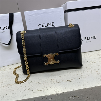 ce**e medium victoire bag in S*pple calfskin black/gold
