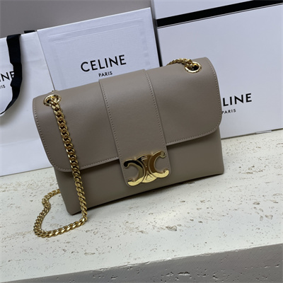 ce**e medium victoire bag in S*pple calfskin light brown
