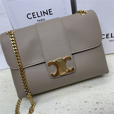 ce**e medium victoire bag in S*pple calfskin light brown