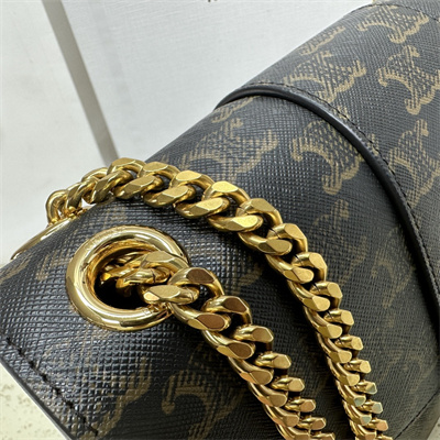 Ce**e medium victoire bag in triomphe canvas tan