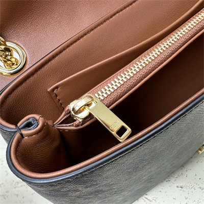 Ce**e medium victoire bag in triomphe canvas tan