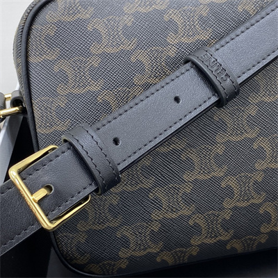 Ce**e medium messenger bag in triomphe canvas with Ce**e print