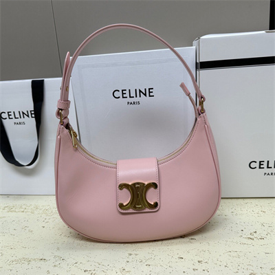 Ce**e medium ava triomphe bag in smooth calfskin pink