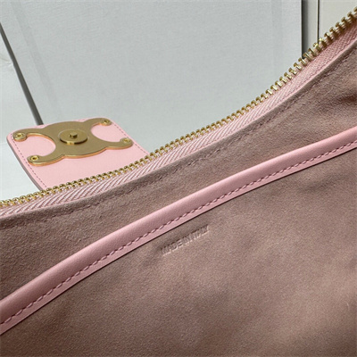 Ce**e medium ava triomphe bag in smooth calfskin pink