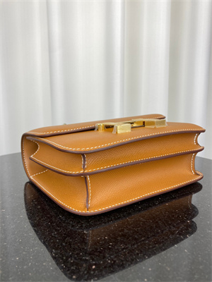 Constance Bag Epsom Leather 18CM Gold/Silver Tone Metal In Gold Color HS