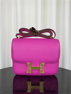 Constance Bag Epsom Leather 18CM Gold/Silver Tone Metal In Magnolia Color HS