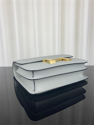 Constance Bag Epsom Leather 24CM Gold/Silver Tone Metal In Gris Mouette Color HS
