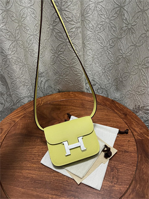 Constance SLIM Wallet With Strap Epsom Leather Silver Tone Metal In Yellow Color HS