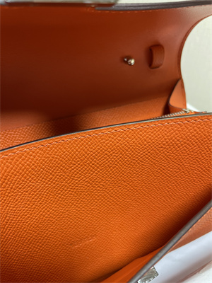 Constance To Go Wallet Epsom Leather Silver Tone Metal In Orange Color HS