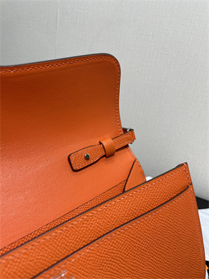 Constance To Go Wallet Epsom Leather Silver Tone Metal In Orange Color HS