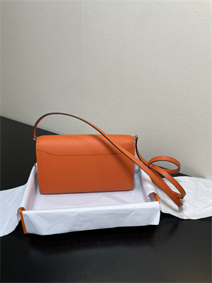 Constance To Go Wallet Epsom Leather Silver Tone Metal In Orange Color HS