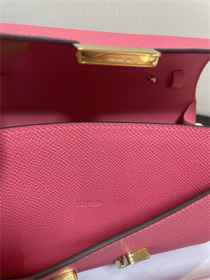 Constance To Go Wallet Epsom Leather Gold Tone Metal In Rose Lipsur Color HS