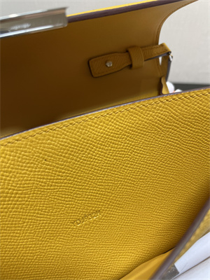 Constance To Go Wallet Epsom Leather Silver Tone Metal In Jaune Amber Color HS
