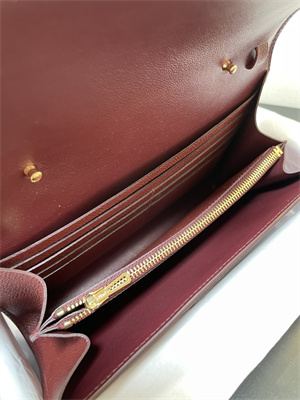 Constance To Go Wallet Epsom Leather Gold Tone Metal In Bordeaux Color HS