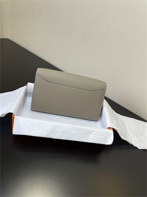 Constance To Go Wallet Epsom Leather Silver Tone Metal In Gris Asphalte Color HS