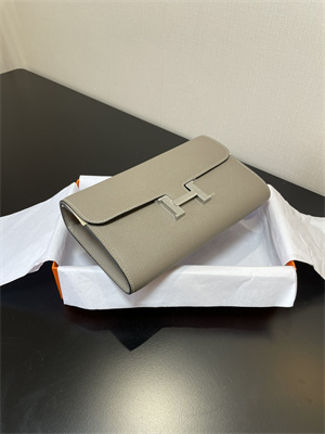 Constance To Go Wallet Epsom Leather Silver Tone Metal In Gris Asphalte Color HS