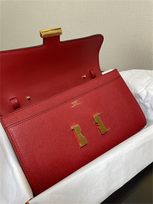 Constance To Go Wallet Epsom Leather Gold Tone Metal In Red Color HS