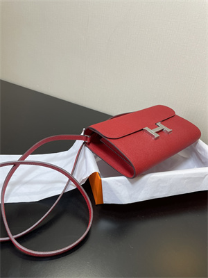 Constance To Go Wallet Epsom Leather Silver Tone Metal In Red Color HS