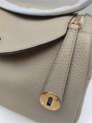 Lindy Bag Taurillon Clemence Leather 26/30CM Gold/Silver Tone Metal In Trench Color HS