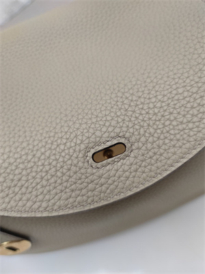 Lindy Bag Taurillon Clemence Leather 26/30CM Gold/Silver Tone Metal In Trench Color HS