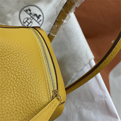 Lindy Bag Taurillon Clemence Leather 26/30CM Gold Tone Metal In Jaune Amber Color HS
