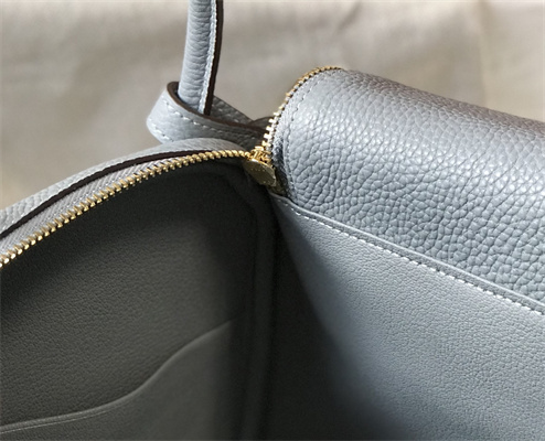 Lindy Bag Calfskin Leather 26/30CM Gold/Silver Tone Metal In Blue Color