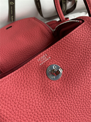 Lindy Mini Bag Taurillon Clemence Leather Gold/Silver Tone Metal In Rose Lipsur Color HS