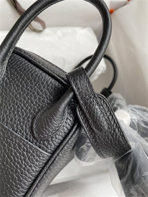 Lindy Mini Bag Taurillon Clemence Leather Gold/Silver Tone Metal In Black Color HS