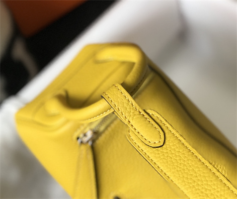Lindy Mini Bag Calfskin Leather Gold/Silver Tone Metal In Jaune Amber Color