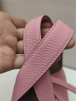 Picotin Lock Bag Togo Leather 18/22CM Gold/Silver Tone Metal In Pink Color HS