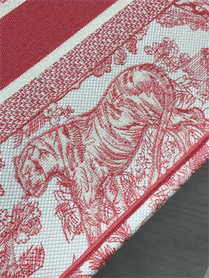 CD Medium Book Tote Toile de Jouy Embroidery Pink