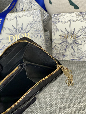 cd  voyageur small coin purse S*pple cannage patent calfskin black s0985