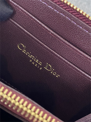 cd  voyageur small coin purse S*pple cannage patent calfskin burgundy s0985