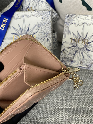 cd voyageur small coin purse S*pple cannage patent calfskin nude pink s0985