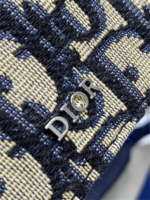 cd  card holder black grained calfskin and blue D*or oblique jacquard