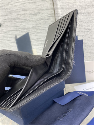 cd black D*or oblique jacquard wallet