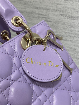 cd small lady di.or my abcD*or bag cannage lambskin gold tone metal lt purple