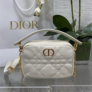 cd small D*or caro top handle camera bag macrocannage calfskin latte