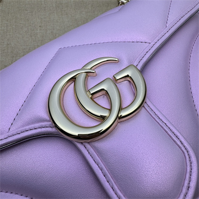 G*u*i gg marmont medium shoulder bag pink iridescent 443497