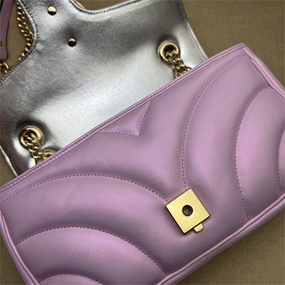 G*u*i gg marmont medium shoulder bag pink iridescent 443497