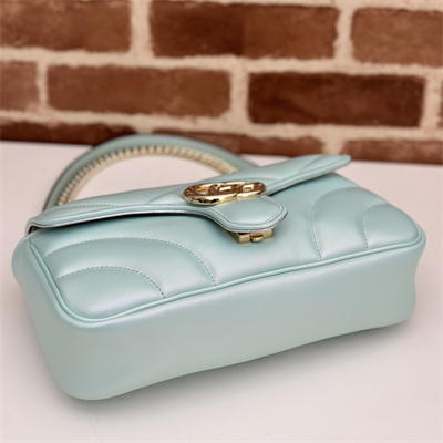 G*u*i gg marmont medium shoulder bag lt blue iridescent 443497