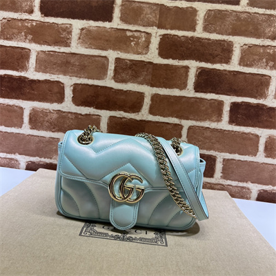 G*u*i gg marmont small  shoulder bag lt blue iridescent 446744