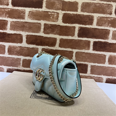 G*u*i gg marmont small  shoulder bag lt blue iridescent 446744