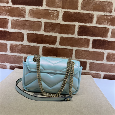 G*u*i gg marmont small  shoulder bag lt blue iridescent 446744