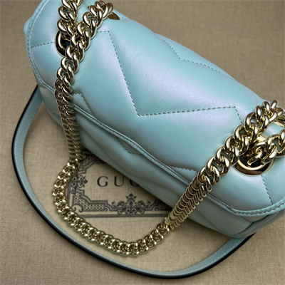 G*u*i gg marmont small  shoulder bag lt blue iridescent 446744