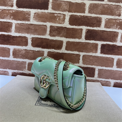 G*u*i gg marmont small  shoulder bag lt green iridescent 446744