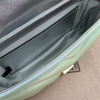 G*u*i gg marmont small  shoulder bag lt green iridescent 446744