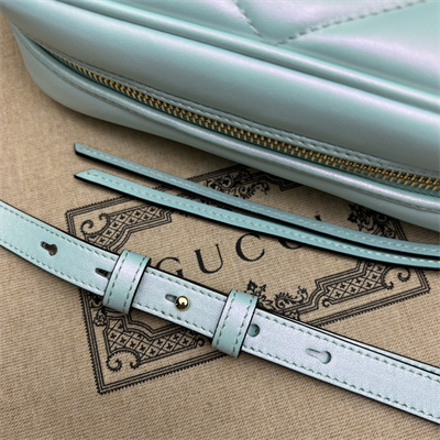 G*u*i gg marmont small shoulder bag lt blue iridescent 447632