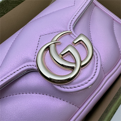 G*u*i gg marmont  mini bag pink iridescent 476433